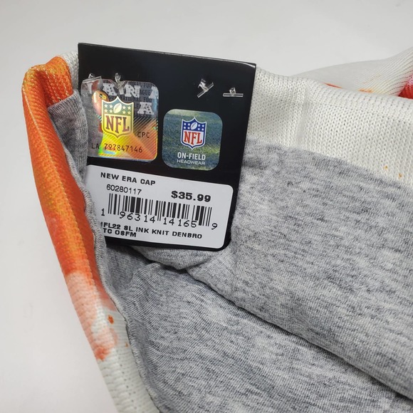 NEW New Era 2022 Sideline Ink Dye Cuffed Knit Hat - Denver Broncos - Picture 3 of 5